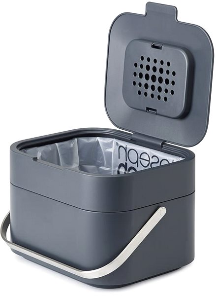Rubbish Bin JOSEPH JOSEPH Stackable Waste Container Stack 4L Graphite 30016 ...
