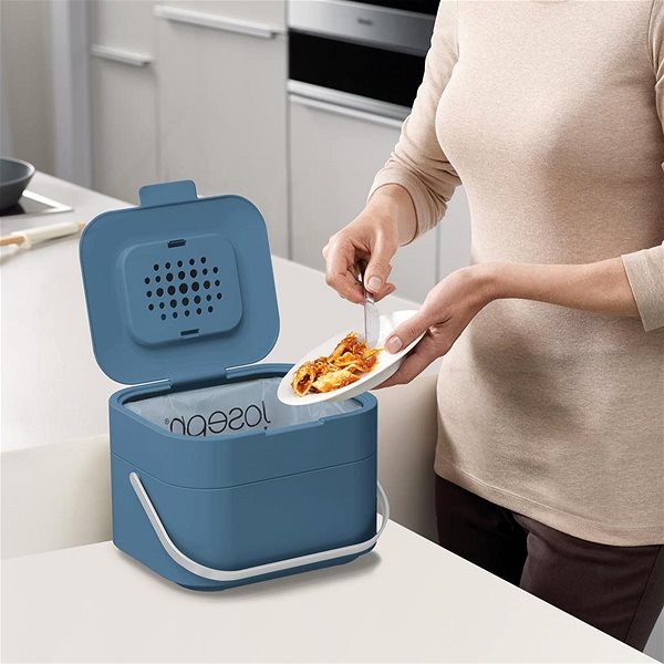 Rubbish Bin JOSEPH JOSEPH Stack 4L Editions Sky 30018 Compostable Waste Bin Lifestyle
