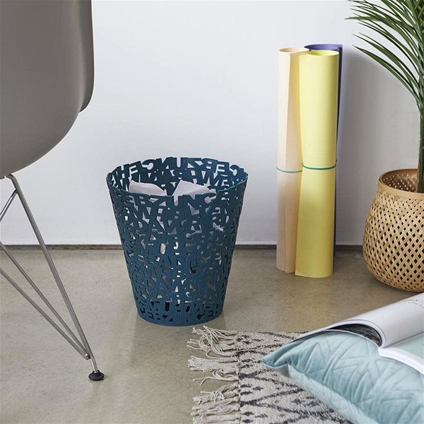 Rubbish Bin BALVI Letters Waste Bin 27303, Blue Lifestyle