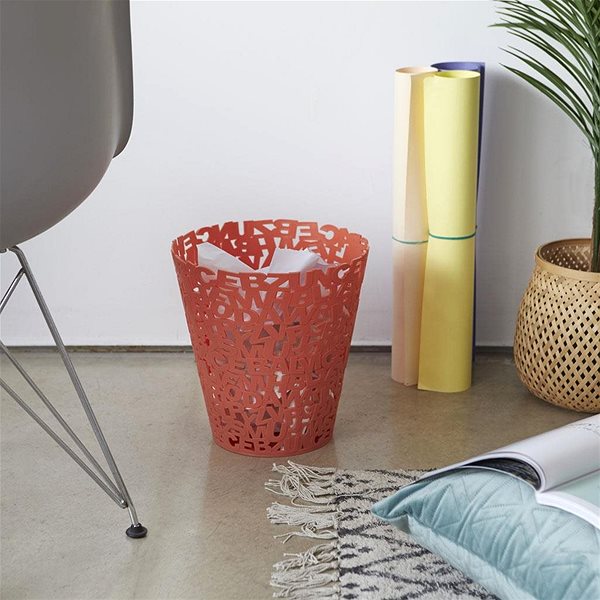 Rubbish Bin BALVI Letters Waste Bin 27304, Salmon Lifestyle