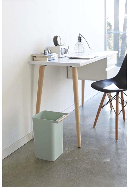 Rubbish Bin YAMAZAKI Paper Basket with Handle Como 3133, Turquoise Lifestyle