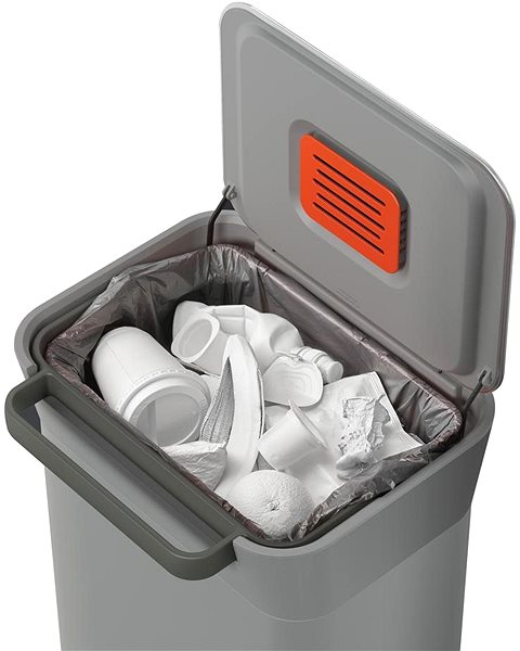 Rubbish Bin JOSEPH JOSEPH Waste Compression Bin - Compactor Titan 30L Pebble 30034 Features/technology