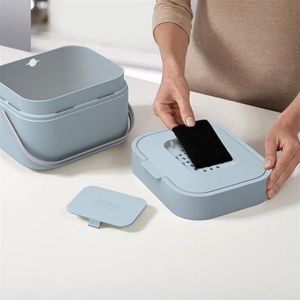 Rubbish Bin JOSEPH JOSEPH Container for Compostable Waste Stack 4L 30042, Blue-grey Features/technology