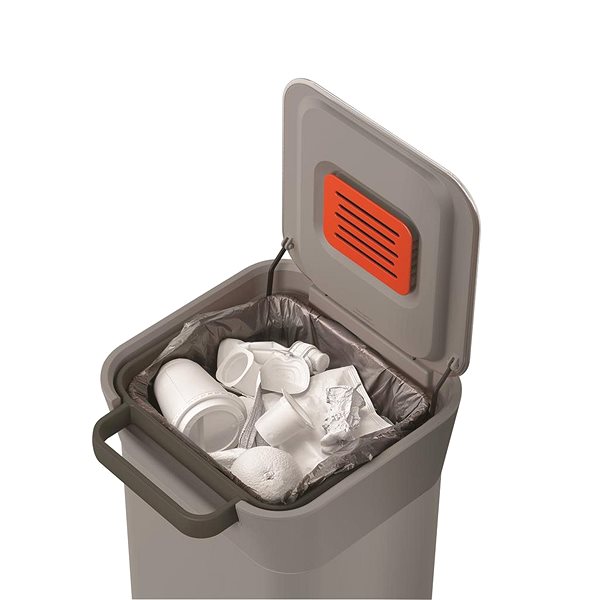 Rubbish Bin JOSEPH JOSEPH Waste Bin Compression - Compactor Titan 20L Pebble 30052 Features/technology
