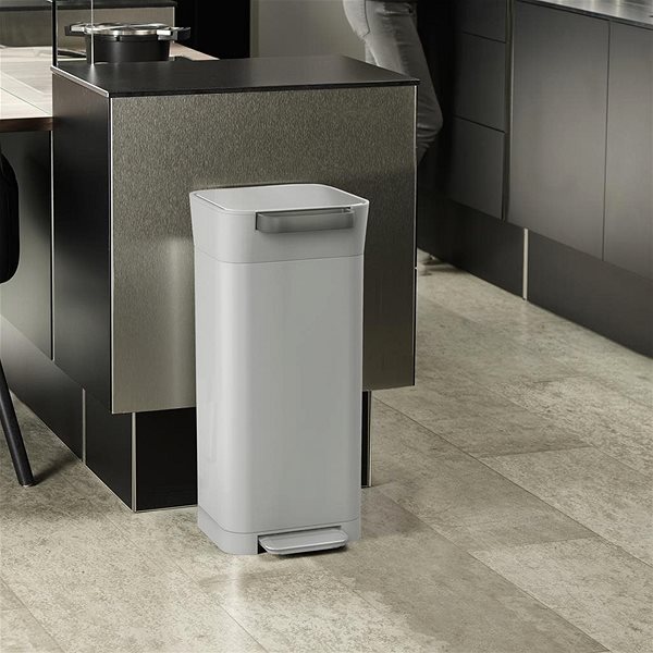 Rubbish Bin JOSEPH JOSEPH Waste Bin Compression - Compactor Titan 20L Pebble 30052 Lifestyle
