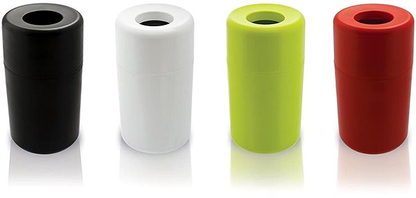 Rubbish Bin QUALY Trash Can Capsule Hole, Red Lifestyle