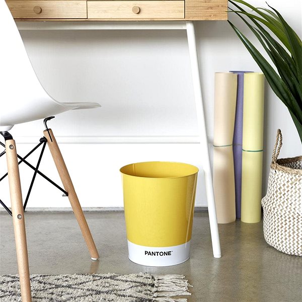 Rubbish Bin BALVI Waste Bin Pantone 27377, Yellow Lifestyle