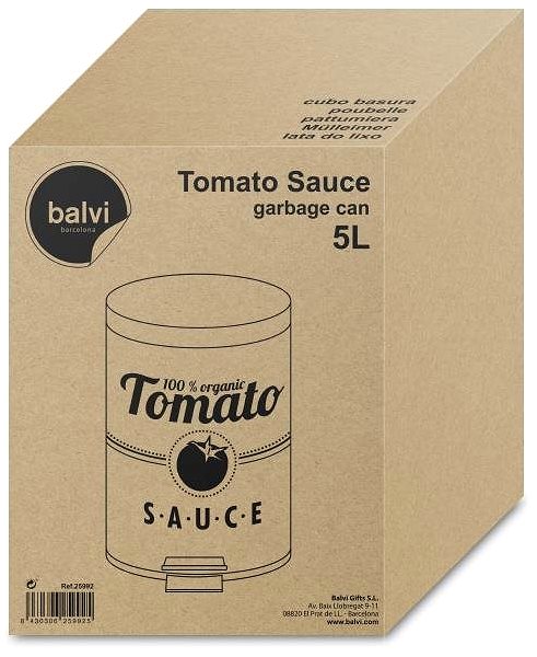 Rubbish Bin BALVI Tomato 25992 Waste Bin Packaging/box