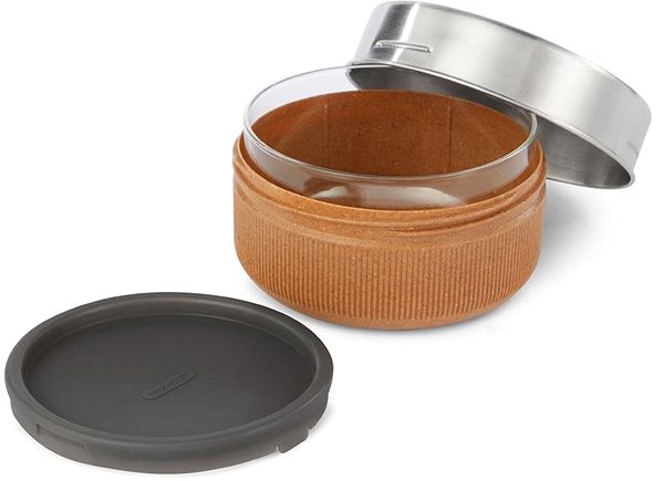 Lunch Box BLACK+BLUM Snack box GlassBowl 750ml, light Lateral view