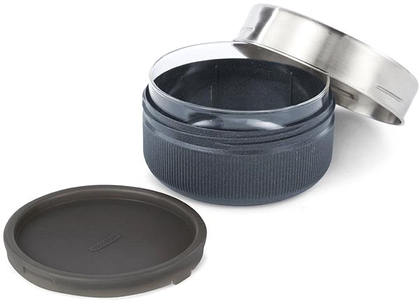 Lunch Box BLACK+BLUM Snack box GlassBowl 750ml, dark Lateral view