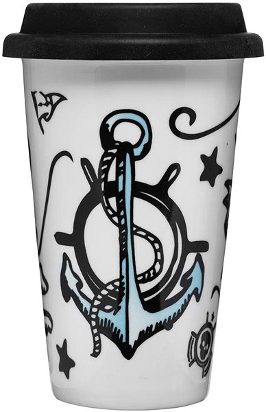 Thermal Mug SAGAFORM Porcelain Thermo Mug ForYou Tattoo 5017102, 250ml Lateral view