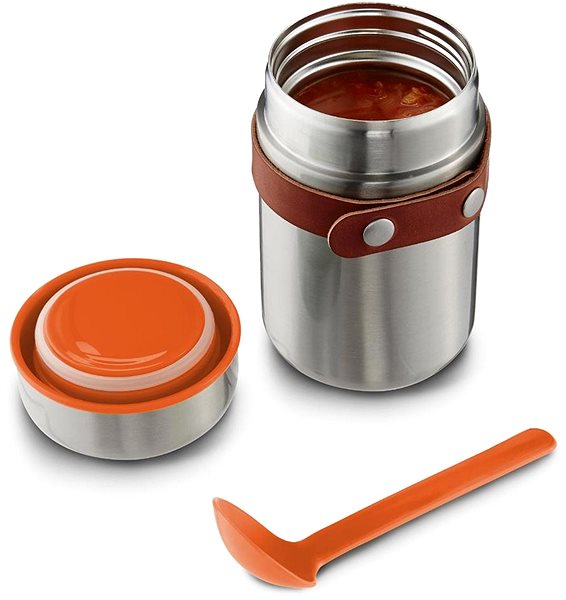 Thermos BLACK + BLUM Thermos Food Flask, 400ml, Stainless-steel/Orange Lateral view