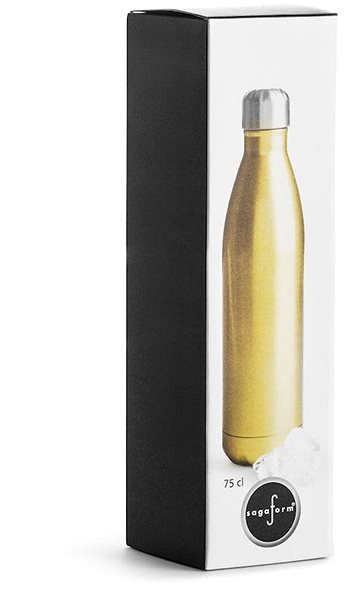 Thermos SAGAFORM Thermo Bottle 750ml ToGo 5017845, Gold Packaging/box