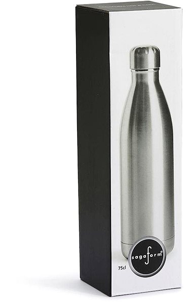 Thermos SAGAFORM Thermo Bottle 750ml ToGo 5017898, Silver Packaging/box