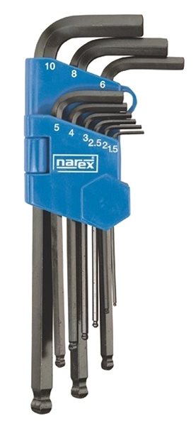 Sada imbusov NAREX Sada imbus kľúčov metrická 9 ks (1,5 – 10 mm) ...