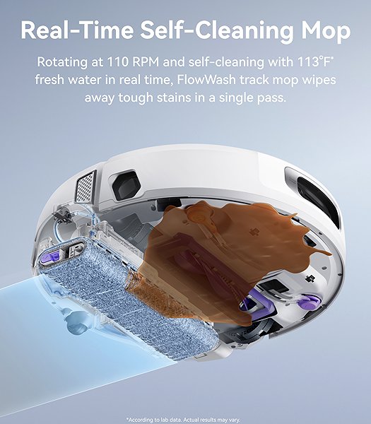 Robot Vacuum Narwal Flow Compact Station AI Robot with Roller Mop and Self-Cleaning Station with Waste Water Conn ...