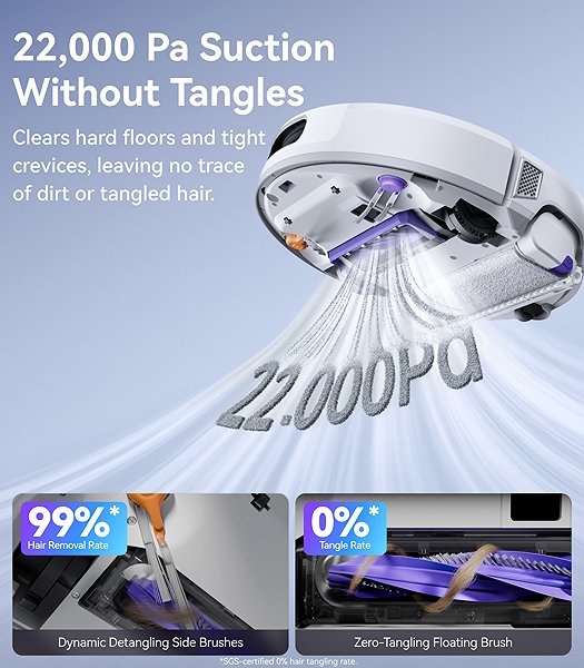 Saugroboter Narwal Flow Compact Station AI – Roboter mit Bandmopp und selbstreinigender Station mit Abwasseransc ...