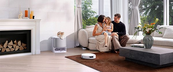 Saugroboter Narwal Flow Compact Station AI – Roboter mit Bandmopp und selbstreinigender Station mit Abwasseransc ...