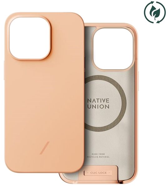 Kryt na mobil Native Union MagSafe Clip Pop, peach – iPhone 13 Pro ...