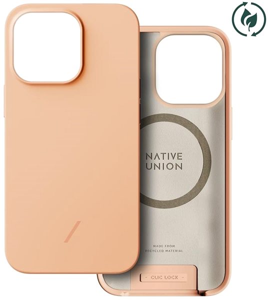 Kryt na mobil Native Union MagSafe Clip Pop Peach iPhone 13 Pro Max ...
