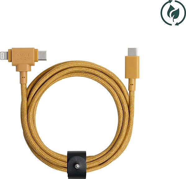 Data Cable Native Union Belt Universal Cable (USB-C – Lighting/USB-C) 1.5m Kraft ...