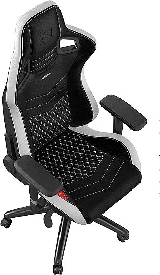 Gaming-Stuhl Noblechairs EPIC Genuine Leather Gaming Chair - schwarz/weiß/rot ...