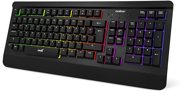 Herná klávesnica Niceboy ORYX K210 Core - CZ Bočný pohľad
