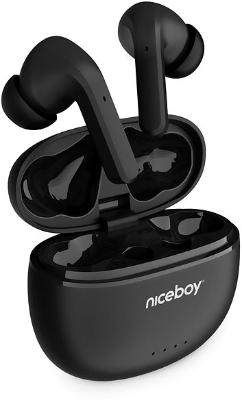 Vezeték nélküli fül-/fejhallgató Niceboy HIVE Pins 3 ANC Black ...
