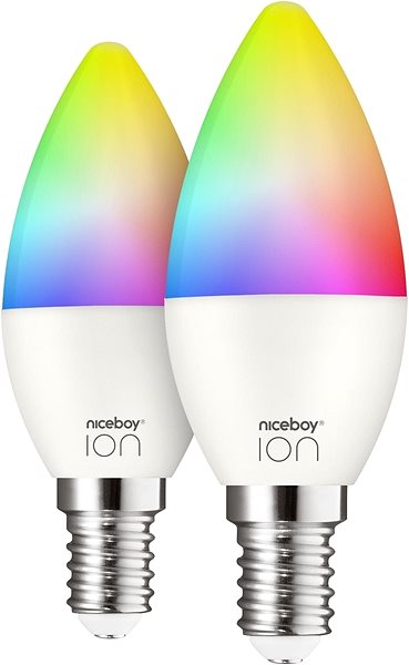LED izzó Niceboy ION SmartBulb RGB E14 2 db-os szett Képernyő