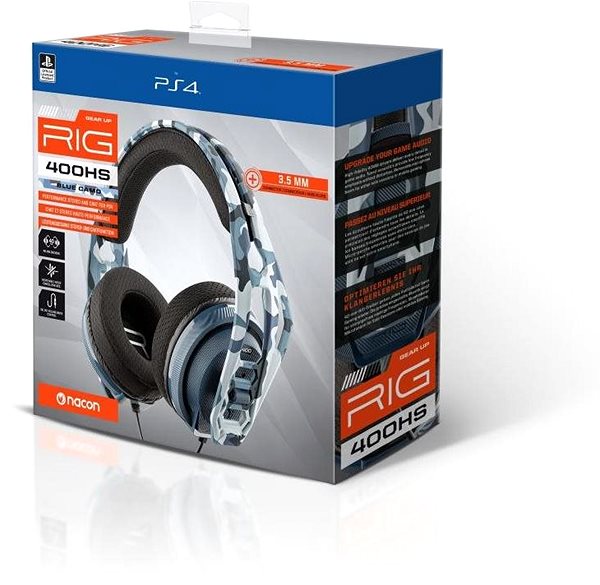 Gaming Headphones Nacon RIG 400HS, Blue Camo Packaging/box