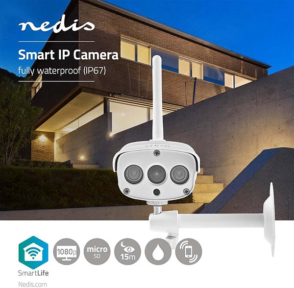 Überwachungskamera NEDIS IP Kamera WIFICO030CWT Mermale/Technologie