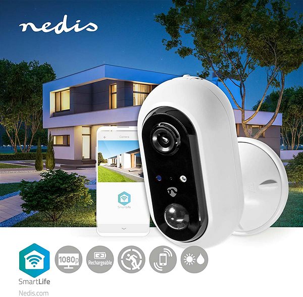IP kamera NEDIS IP kamera WIFICBO20WT Vlastnosti/technológia