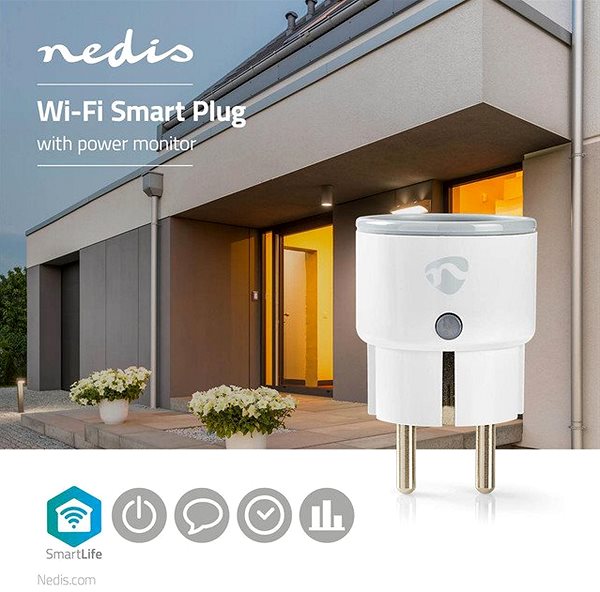 Smart zásuvka NEDIS WiFi inteligentná zásuvka 10 A Vlastnosti/technológia