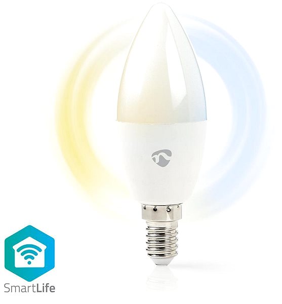 LED Bulb NEDIS Wi-Fi Smart LED Bulb E14 WIFILW13WTE14 Screen