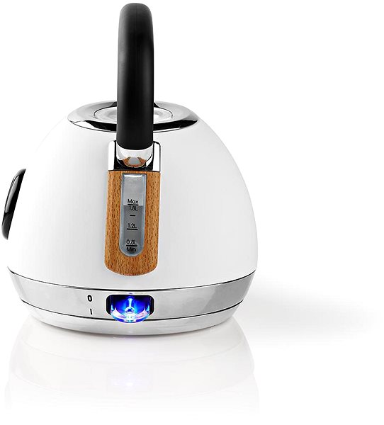 Electric Kettle NEDIS WK530EWT White Lateral view
