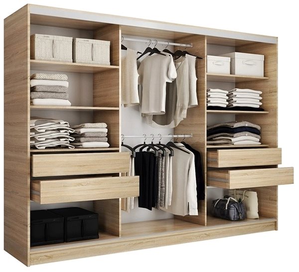 Nejlevnější nábytek Litolaris 280 wardrobe without mirror, sonoma oak .