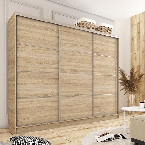 Nejlevnější nábytek Litolaris 280 wardrobe without mirror, sonoma oak .