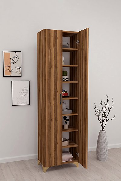 Nejlevnější nábytek Halivcan shelving unit, walnut.