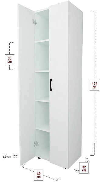 Nejlevnější nábytek Forlo shelving cabinet, white.