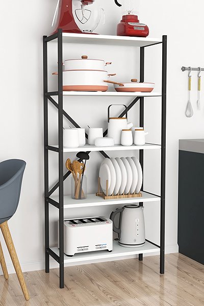 Shelving Unit Cheapest furniture Rosul, metal, black/white ...