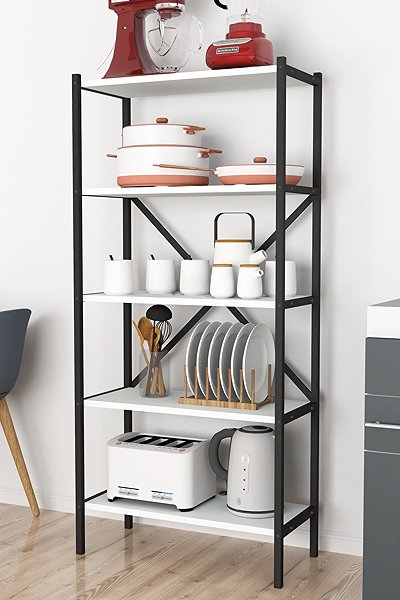 Shelving Unit Cheapest furniture Rosul, metal, black/white ...