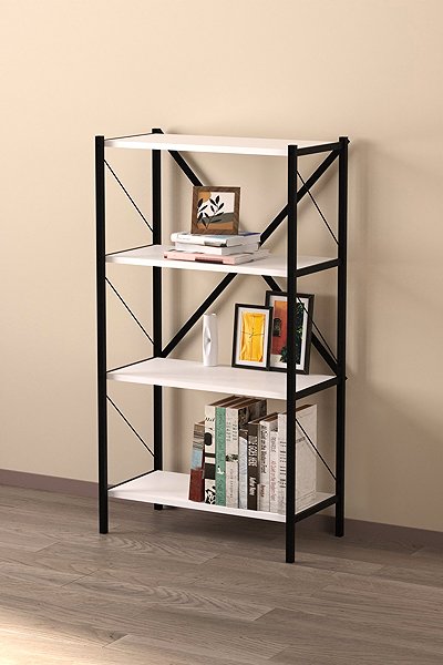Shelving Unit Cheapest furniture Halros, metal, black/white ...