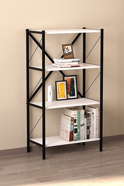 Shelving Unit Cheapest furniture Halros, metal, black/white ...