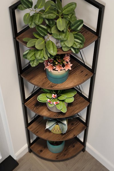 Shelving Unit Cheapest furniture Sarul, metal, corner, black/lydia ...