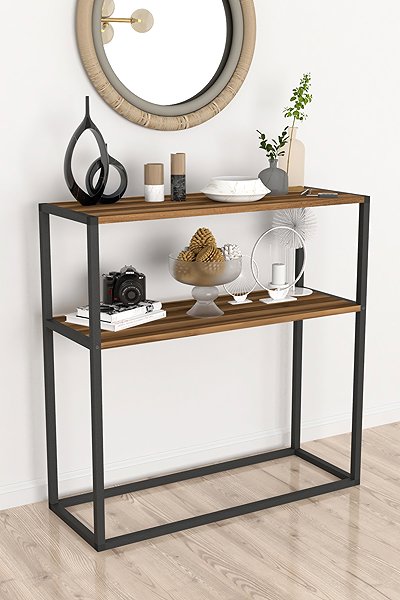Shelving Unit Cheapest Vallo furniture, metal, black/walnut ...