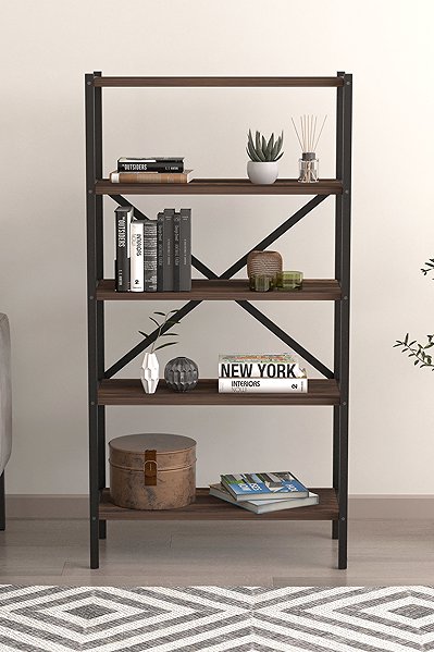 Shelving Unit Cheapest furniture Ivelgar, metal, black/mars ...