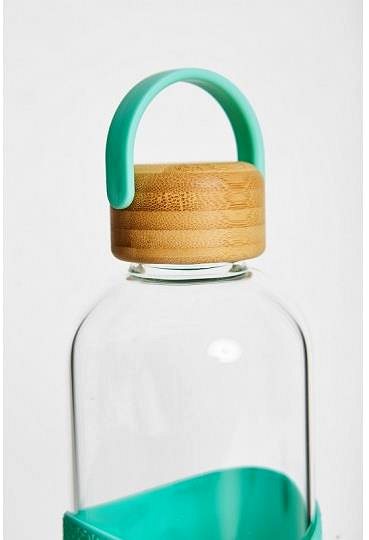 Trinkflasche Neon Kactus Glaswasserflasche 1 l türkis ...