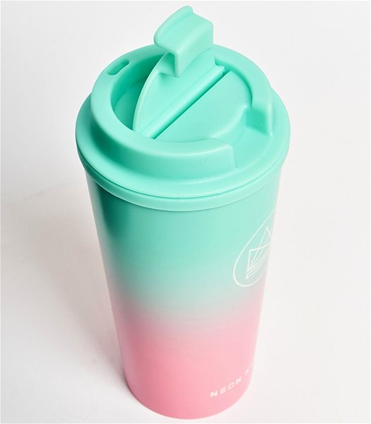 Thermal Mug Neon Kactus Leakproof Thermal Cup 0,45 l turquoise/pink ...