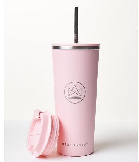 Pohár na nápoje Neon Kactus Dizajnový pohár 710 ml ružový, nehrdzavejúca oceľ ...