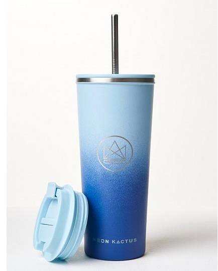 Pohár na nápoje Neon Kactus Dizajnový pohár 710 ml svetlomodro/modrý, nehrdzavejúca oceľ ...